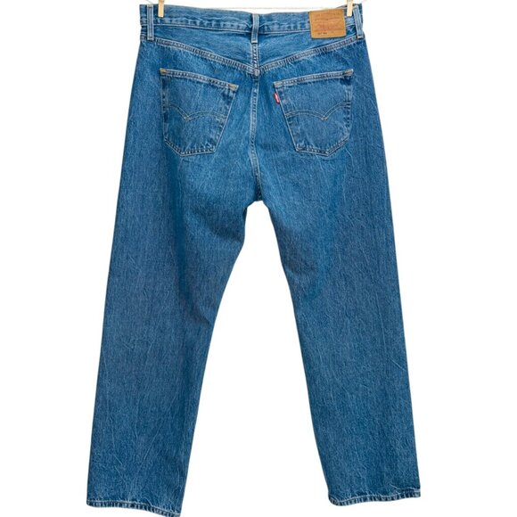 Levis Womens 501 '90s Jeans Button Fly Modern Retro Big E Loose Straight W32 L30 - Picture 6 of 15